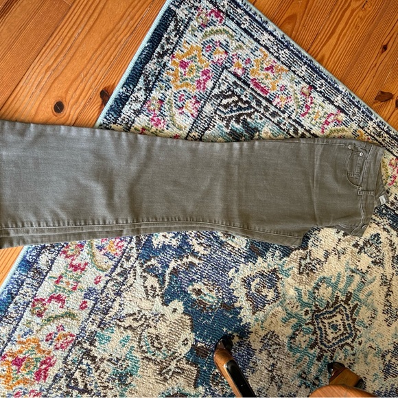 Chico flare bottom jeans. Never worn. Gray/ green color. Size 1 - Picture 3 of 3